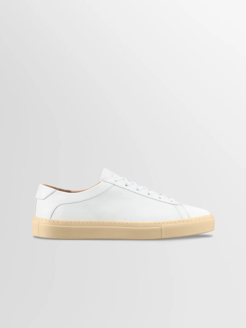White leather Low-top Sneakers Capri In Light