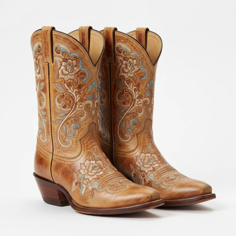 Vintage Leather Cowboy Boots