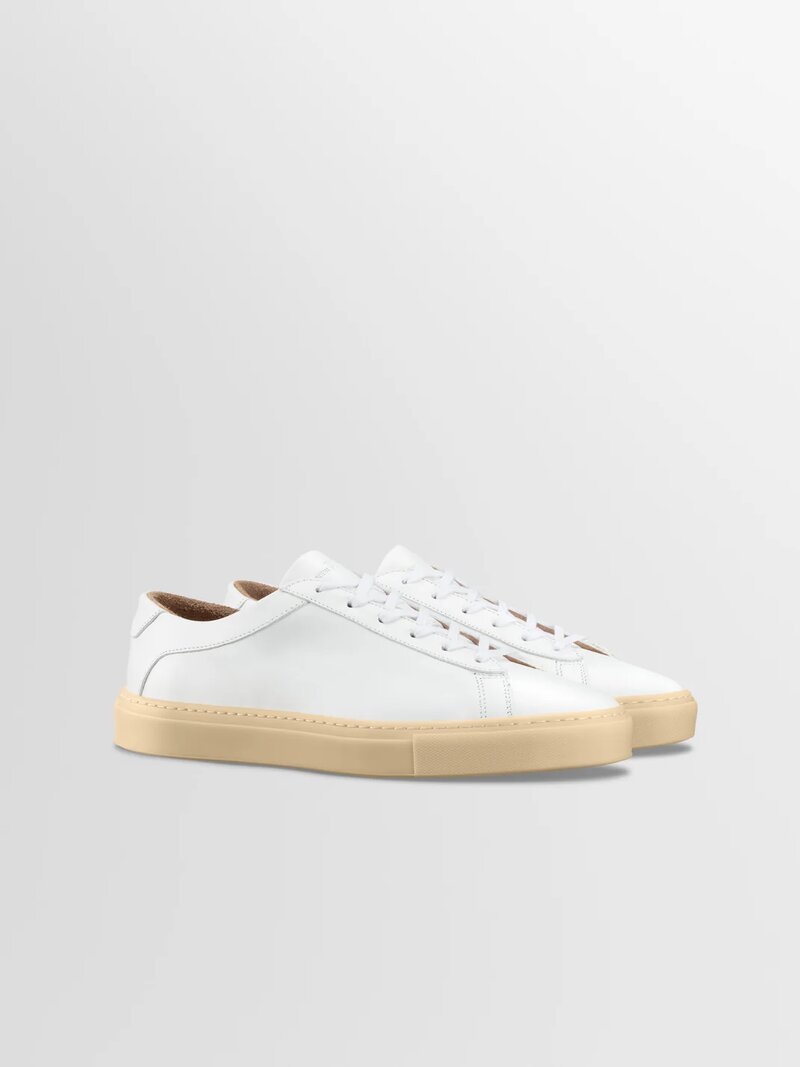 White leather Low-top Sneakers Capri In Light