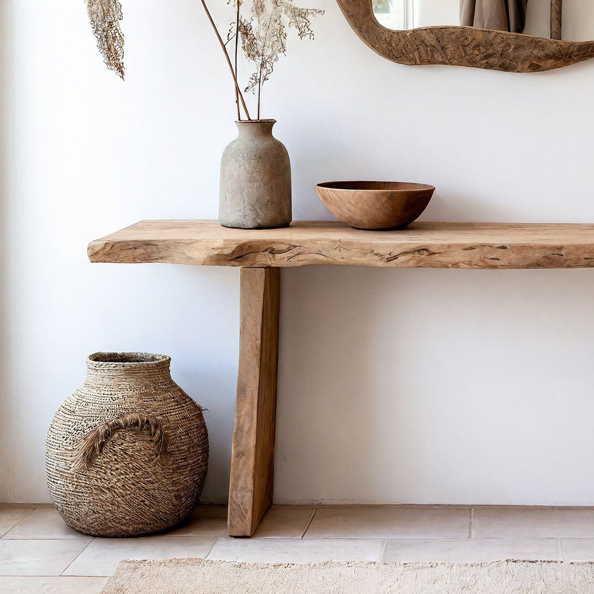 Solid Wood Entryway Console Table with Clean Lines - view 3