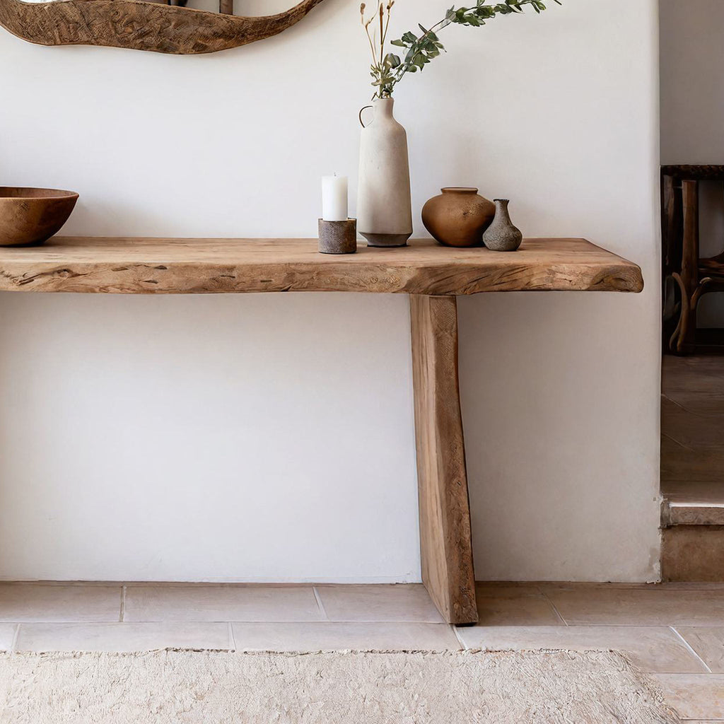 Solid Wood Entryway Console Table with Clean Lines - view 4
