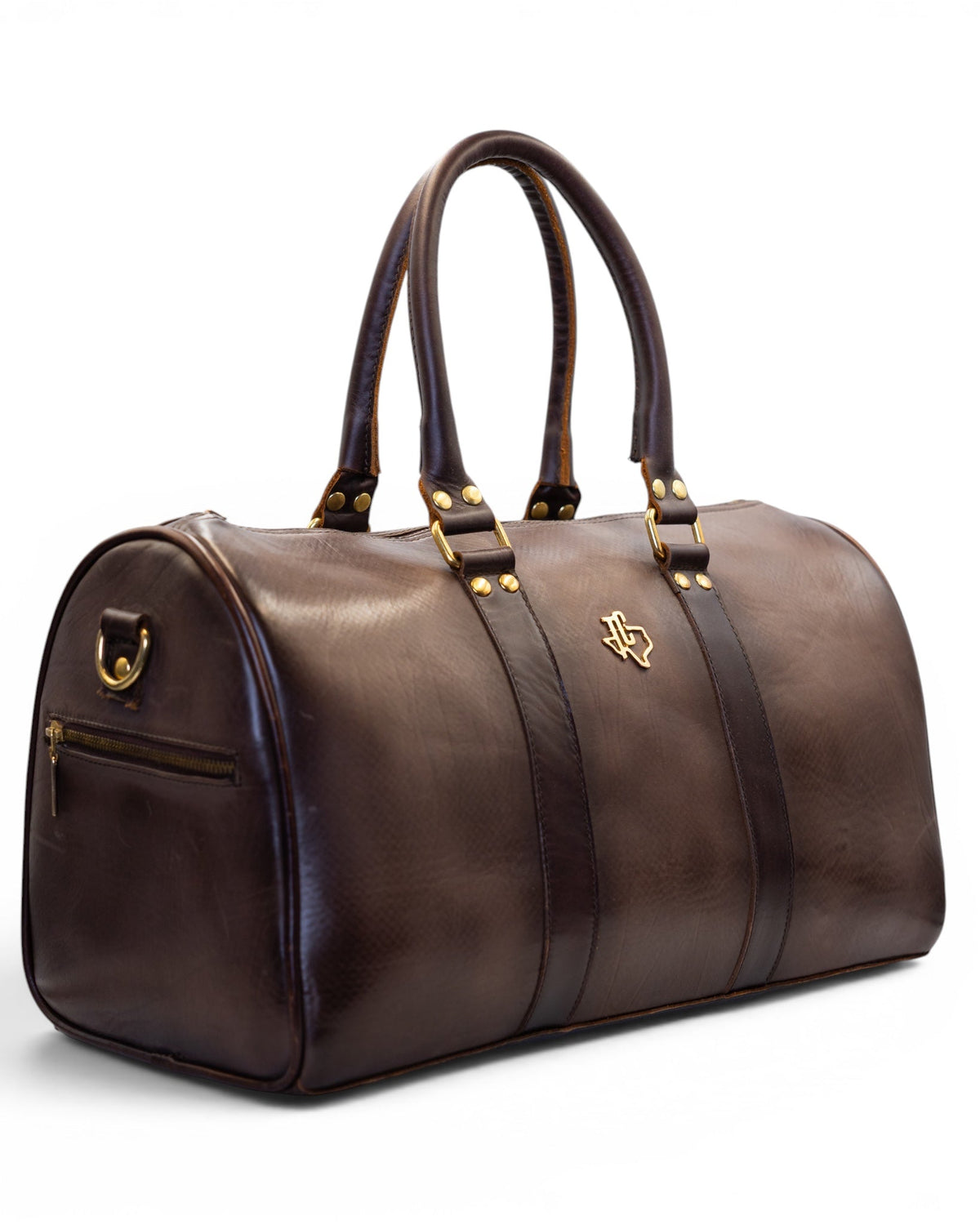 Espresso Calf Leather Duffle Bag