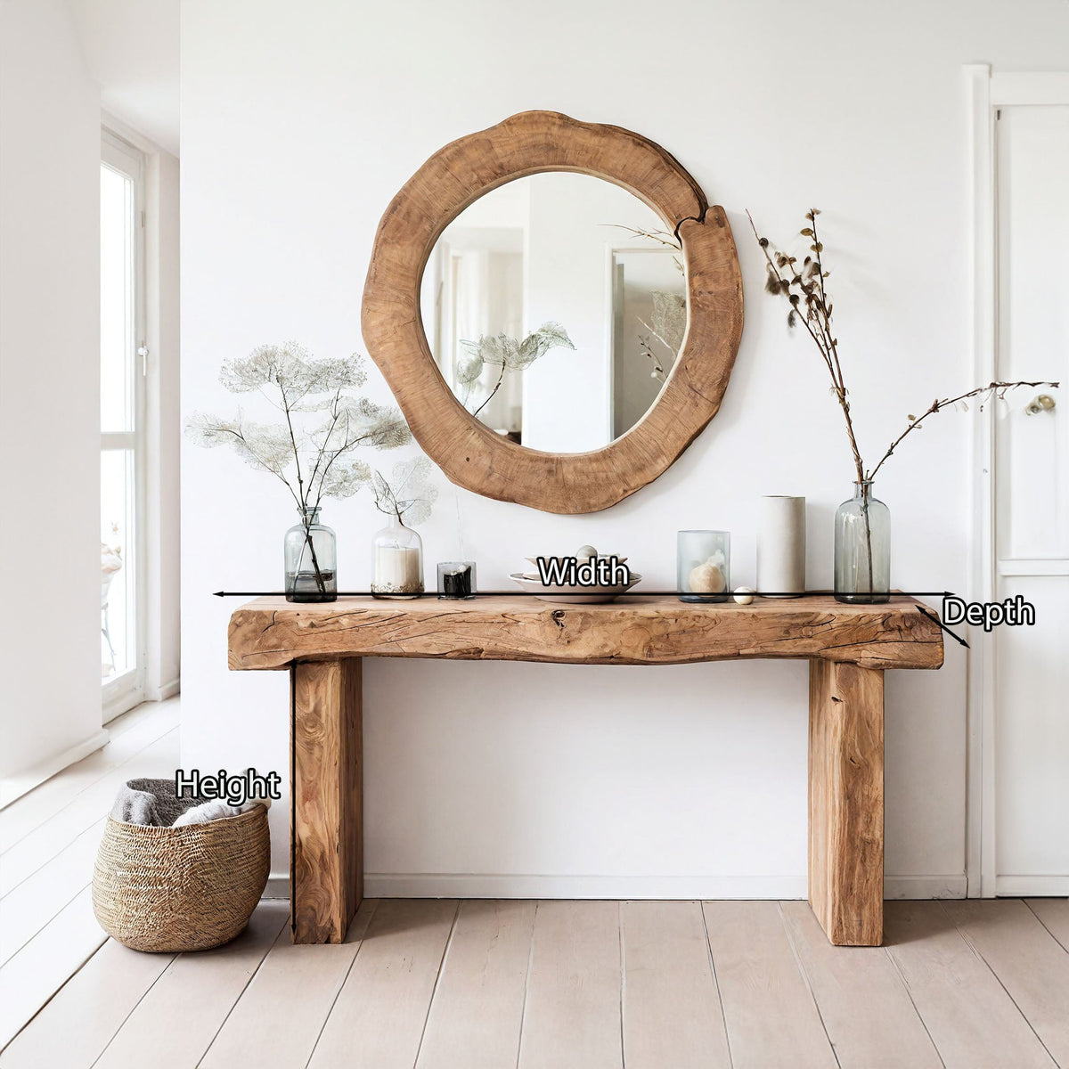 Reclaimed Wood Entryway Console Table with Clean Contemporary Lines - view 5