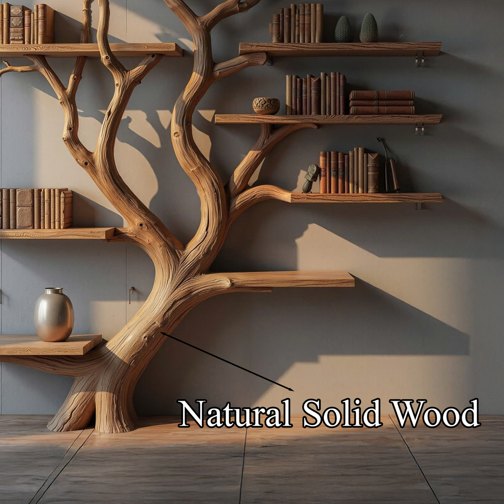 Real Tree Branch Wall Shelf with Floating Boards - view 5