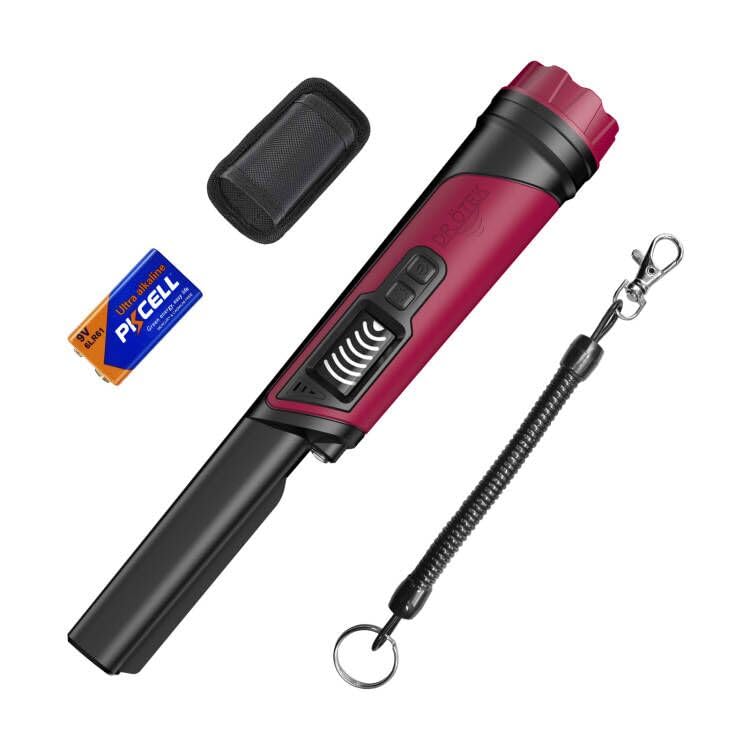 Metal Detector Pinpointer, IP68 Fully Waterproof Underwater Pinpointer Metal Detector with LCD Screen & LED Light 360° Accurate High-Sensitivity