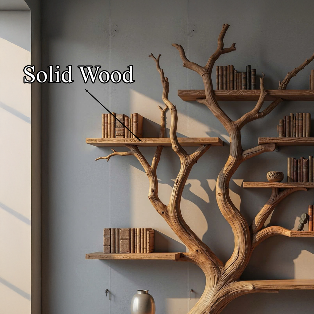 Real Tree Branch Wall Shelf with Floating Boards - view 4