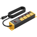 CCCEI 12 Gauge Heavy Duty Surge Protector, Yellow, 6FT, 1