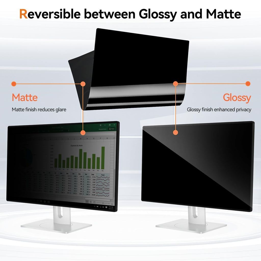[2 Pack] 24 Inch Computer Privacy Screen Filter for 16:9 Widescreen Monitor