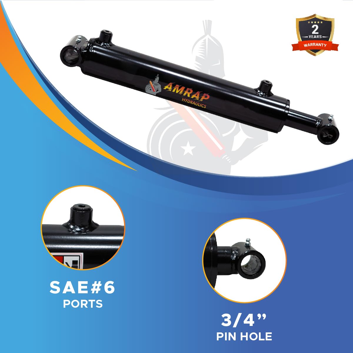 1.5x4 Hydraulic Cylinder - 1.5" Bore 4" Stroke Double Acting Welded Cross Tube Hydraulic Cylinder 3500 PSI Retracted: 12, Extended: 16,SAE#4