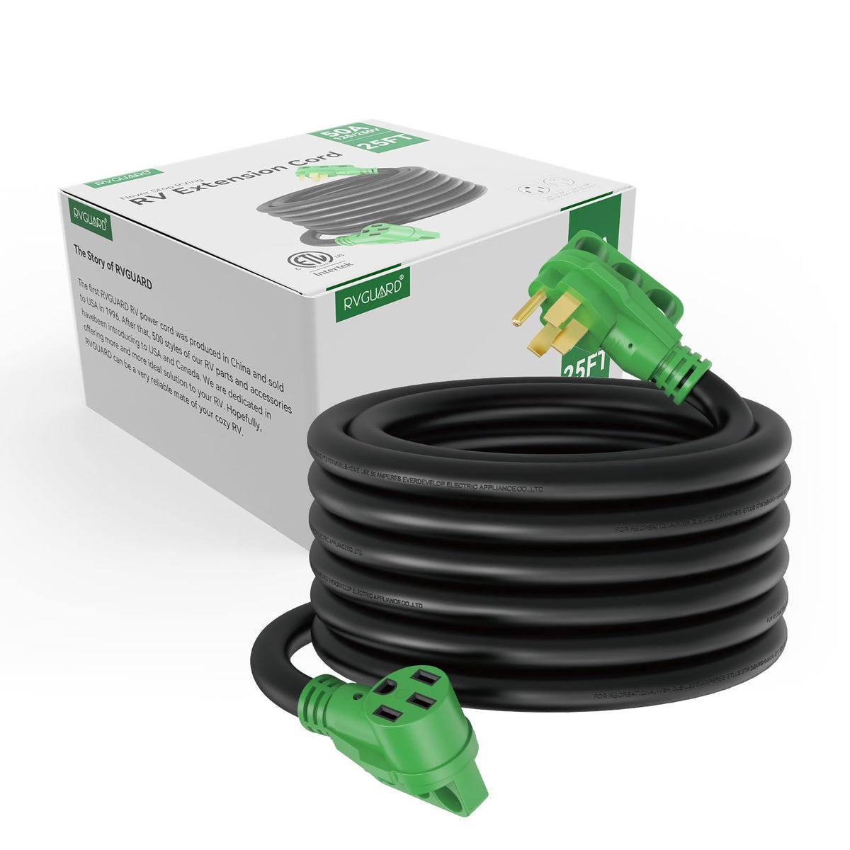 RVGUARD 50 Amp 25 Foot RV/EV Extension Cord