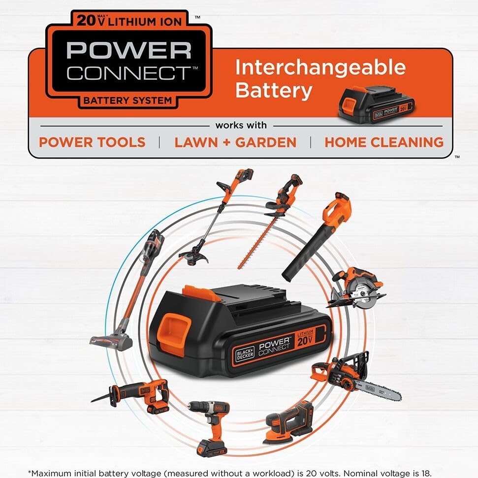 BLACK+DECKER Weed Eater, Lawn Edger and Cordless Lawn Mower 3 in 1 Combo, Includes (2) Batteries, Charger, 12 Inch Battery Powered String Trimmer and
