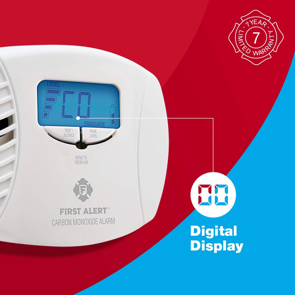 First Alert Plug in Carbon Monoxide Alarm with Digital Display