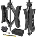 Lezcufer Camper Wheel Chock Stabilizer 2 Sets for RV Travel Trailer Heavy Duty X-Shaped RV Stabilizer Wheel Chock Anti-Move Tire Wheel Chock