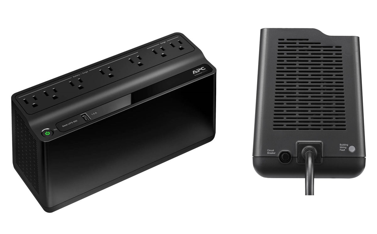 APC BE600M1 UPS Battery Backup & Surge Protector for Computer, Router, NAS