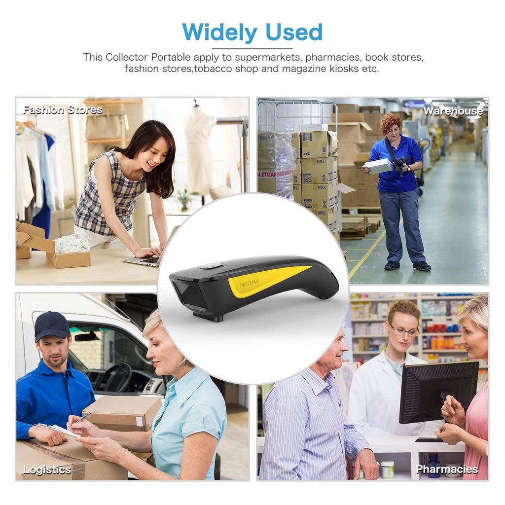 NETUM Mini Barcode Scanner Bluetooth Compatible, Portable Bar Code Reader