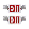 Red LED Exit Sign Emergency Light Combo, UL Listed Battery Backup