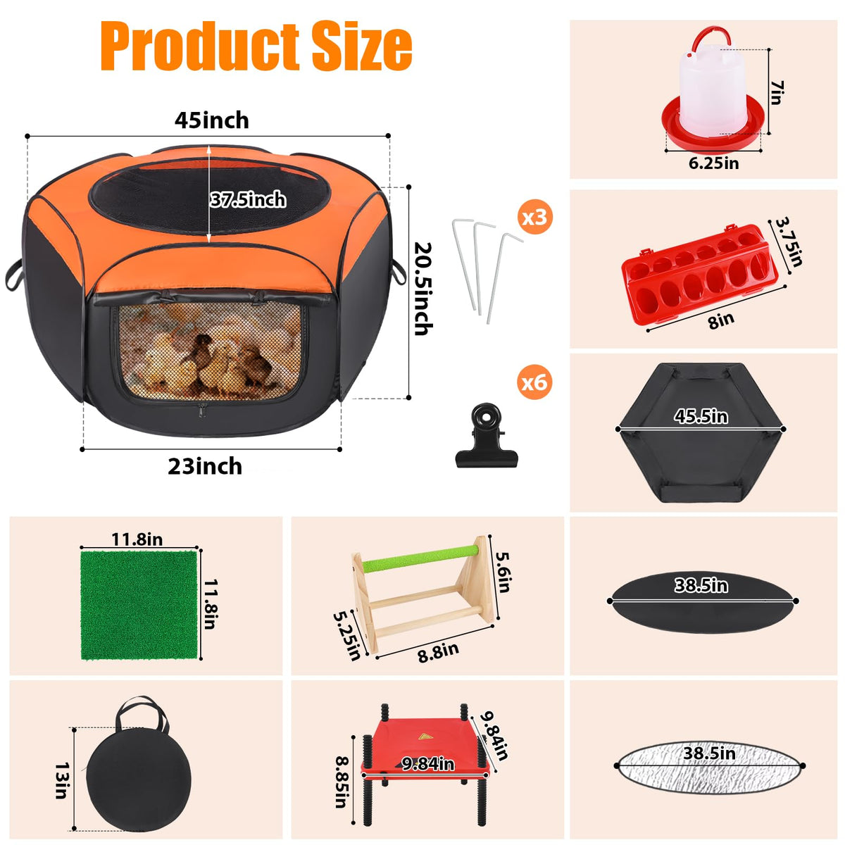 Brooder Box for Chick, Chick Starter Kit with Brooder Heating Plate