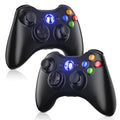 Gamrombo 2 Pack Replacement for Xbox 360 Controller, Wireless Controllers Gamepad Upgraded Joystick Compatible with 360 & Slim, Windows 11/10/8/7 PC