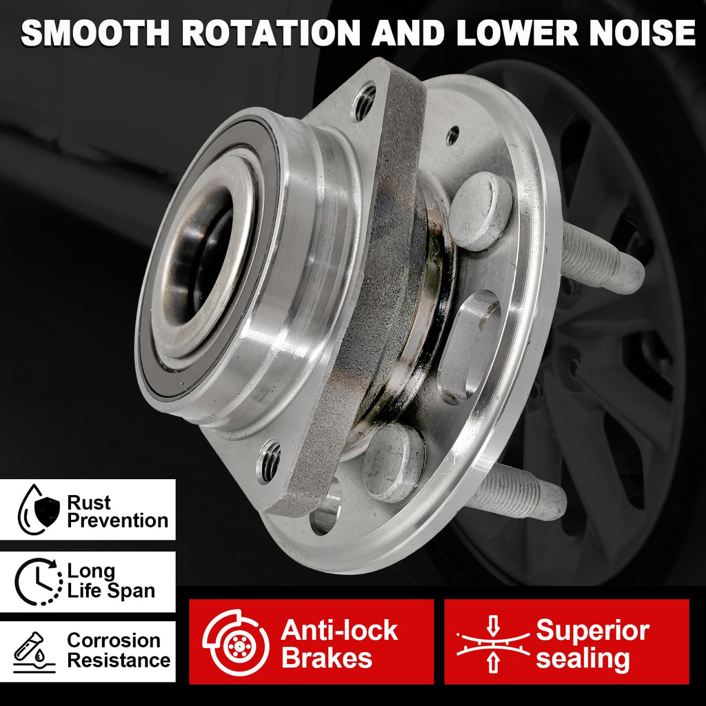 Pair 513288 Front or Rear Wheel Bearing Hub Assembly Compatible with Chevy Malibu 2013-2015 Impala 14-17 20, for Cadillac CTS XTS 13-17, for Buick