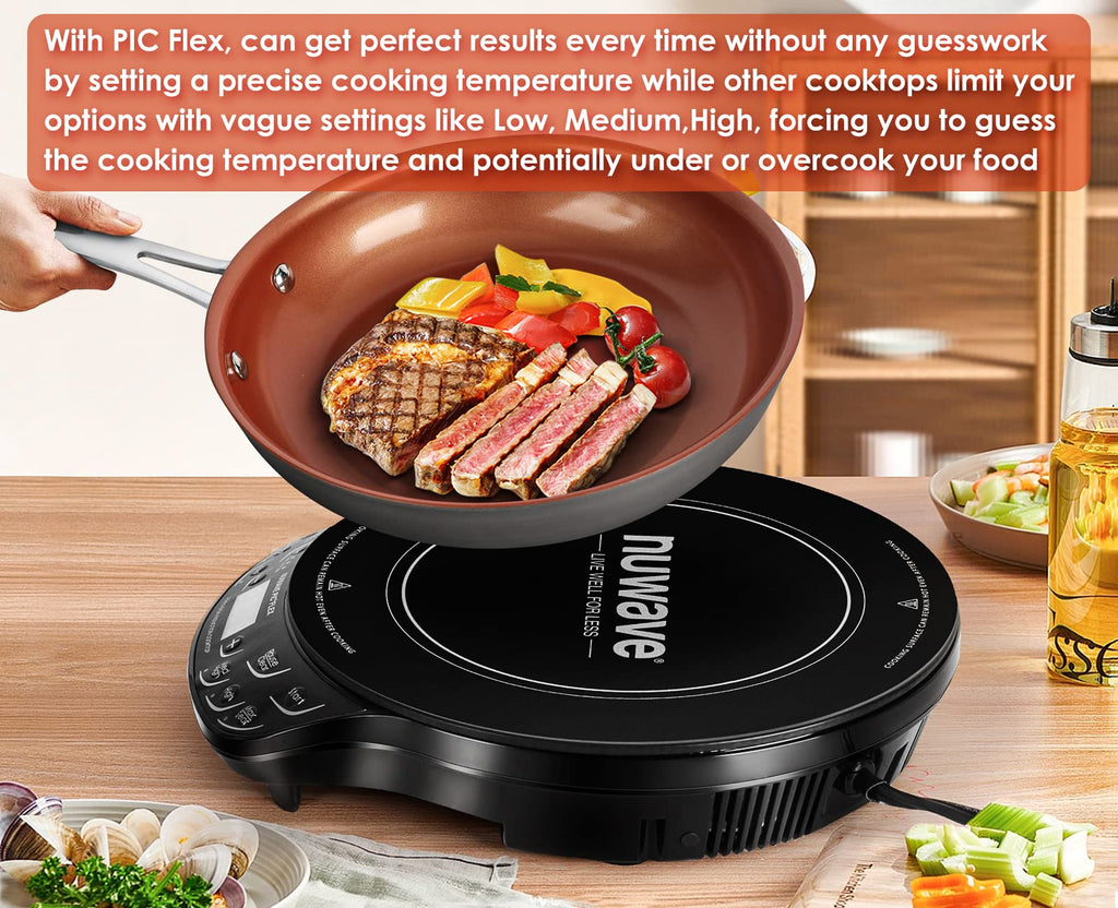 Nuwave Flex Precision Induction Cooktop, 6.5” Heating Coil, Black