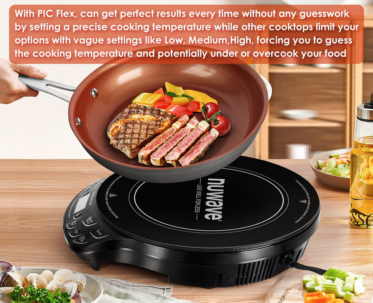 Nuwave Flex Precision Induction Cooktop, 6.5” Heating Coil, Black