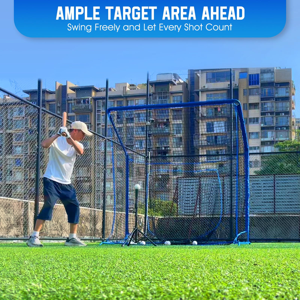 Baseball Softball Net with Blocking System, Batting Cage Practice Net