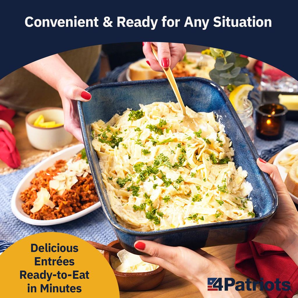4Patriots Emergency Entree Food Kit – 128 Servings, Tasty Freeze-Dried ...