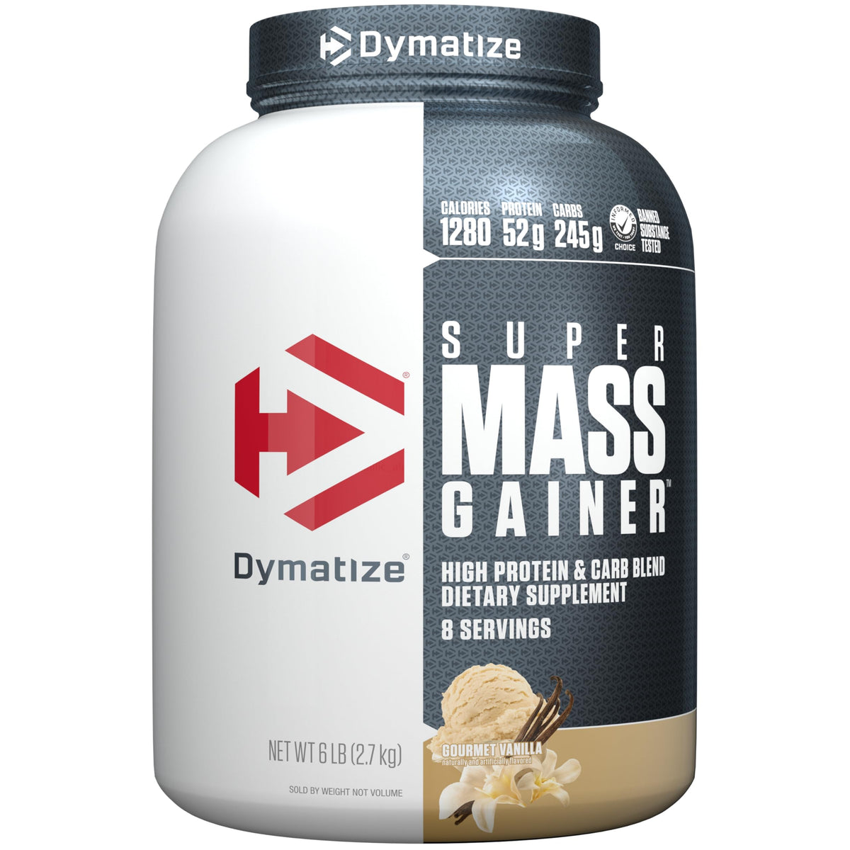 Dymatize Super Mass Gainer, 52g Protein Powder, Gourmet Vanilla, 6 lb