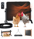 Smart Chicken Coop Heater, 200W Radiant Heat Panel, Adjustable Temp & Timer