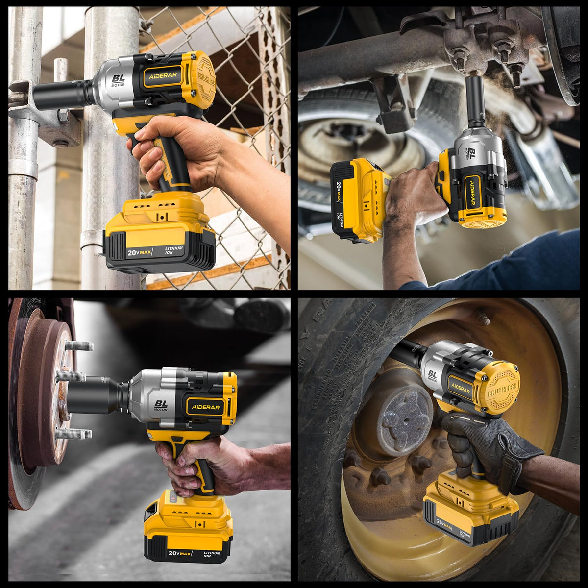 20V Cordless Impact Wrench for DeWalt Battery 1500Nm (1106 Ft-Lbs)