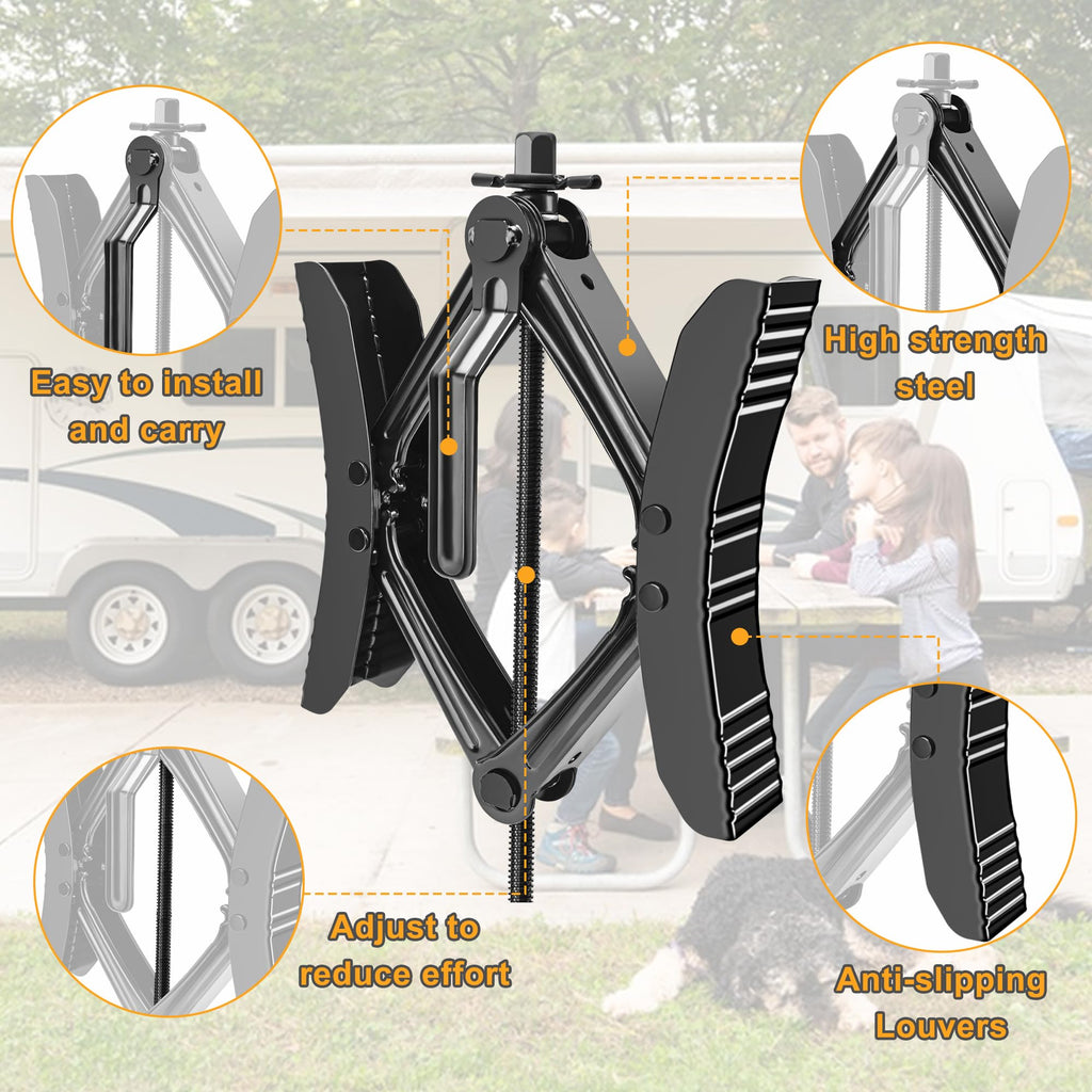 Lezcufer Camper Wheel Chock Stabilizer 2 Sets for RV Travel Trailer Heavy Duty X-Shaped RV Stabilizer Wheel Chock Anti-Move Tire Wheel Chock