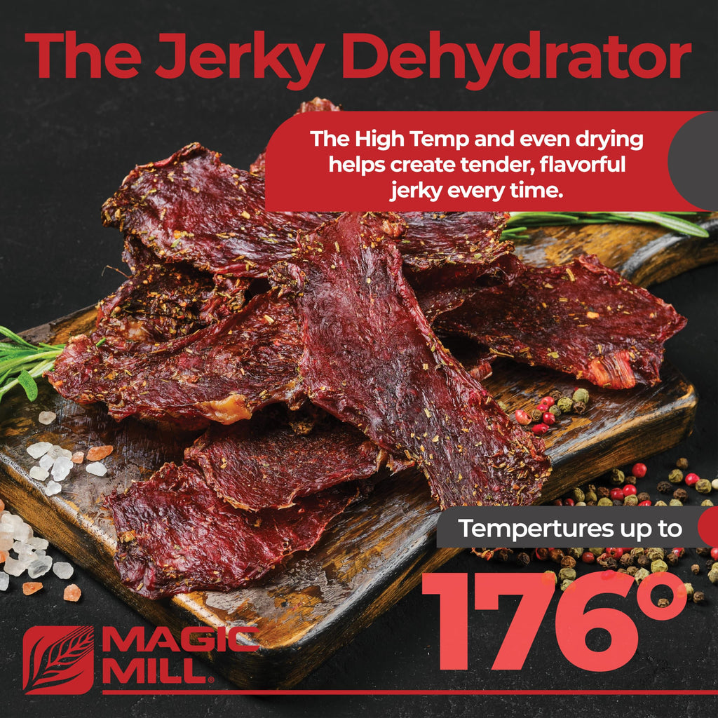 Magic Mill Pro Food Dehydrator Machine | Powerful 600W Rear Fan Even-Drying System | 7 Full-Size Stainless Steel Trays | 95°-176° Temperature Control