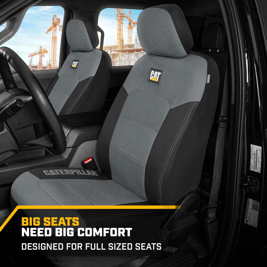 Cat MeshFlex Automotive Seat Covers for Cars Trucks and SUVs – Gray Car Seat Covers for Front Seats, Truck Seat Protectors with Comfortable Mesh Back