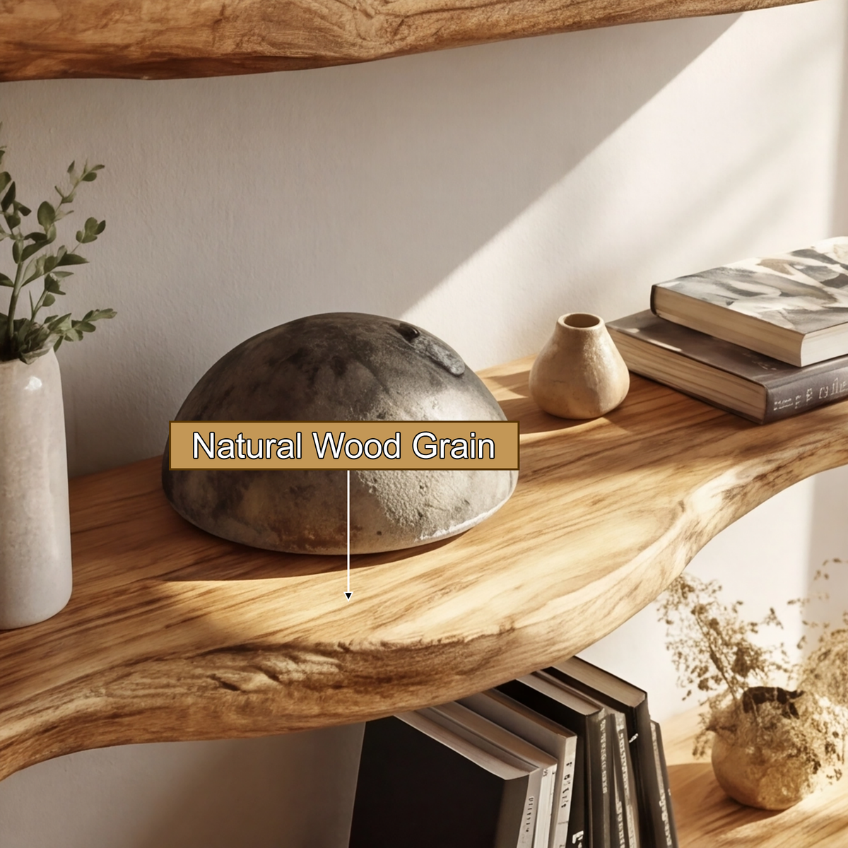 Sculpted Solid Hardwood Tree Bookshelf with Branching Shelves - view 3