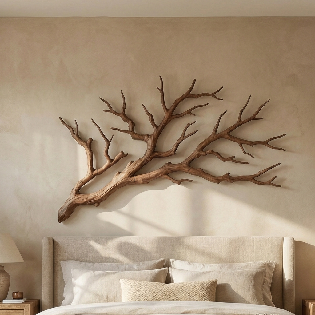 Rustic Natural Tree Root Wall Art for Bedroom Headboard Wall