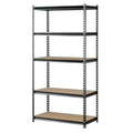 Muscle Rack 5-Shelf Steel Storage Shelf Unit, Silver/Black, 4000 lb Capacity