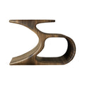 Sculpted Solid Wood Record Player Stand with Curved Vinyl Storage in Natural Oak finish
