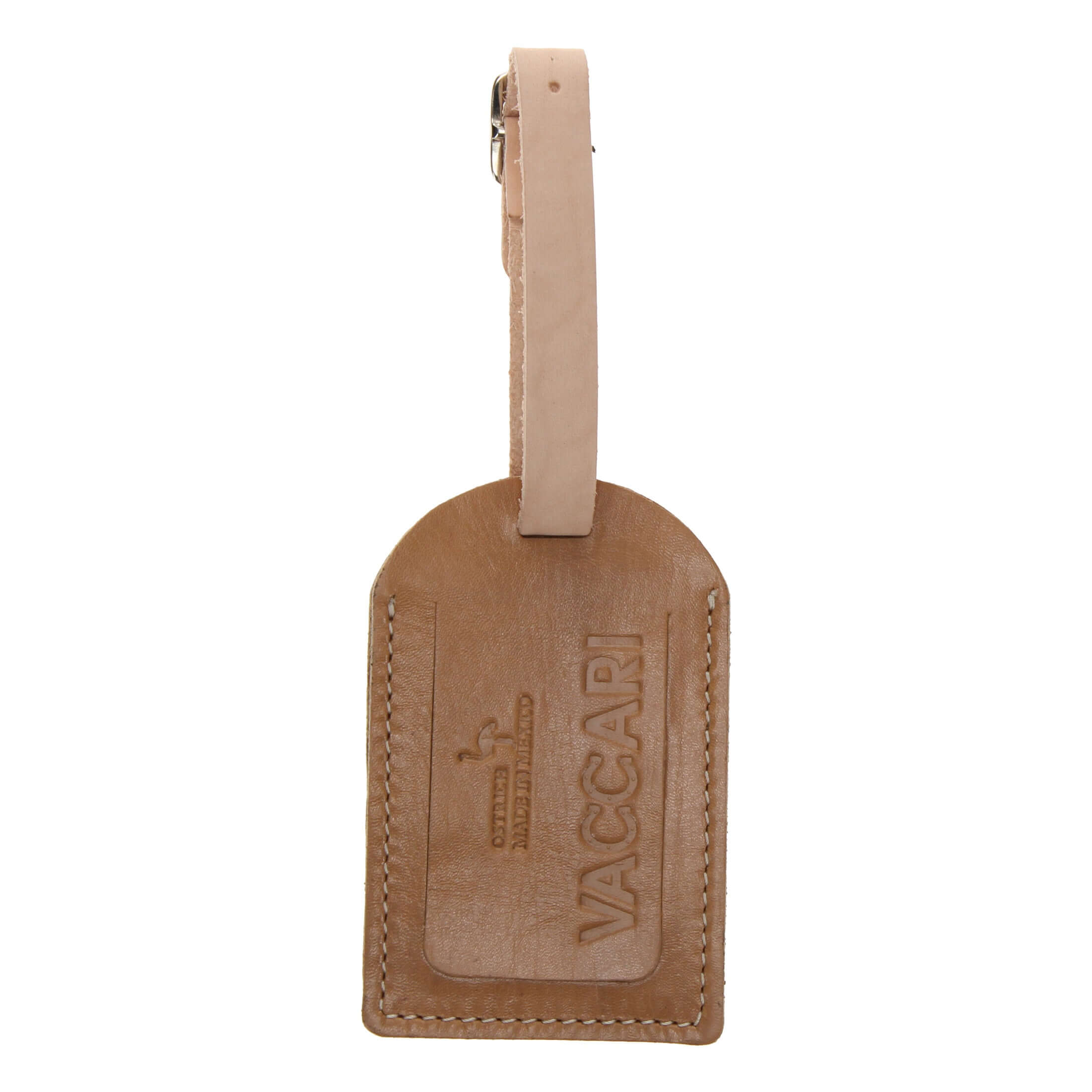 Full Quill Ostrich Luggage Tag