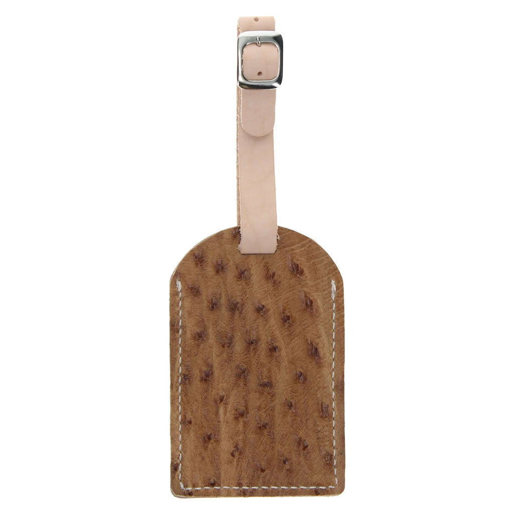 Full Quill Ostrich Luggage Tag