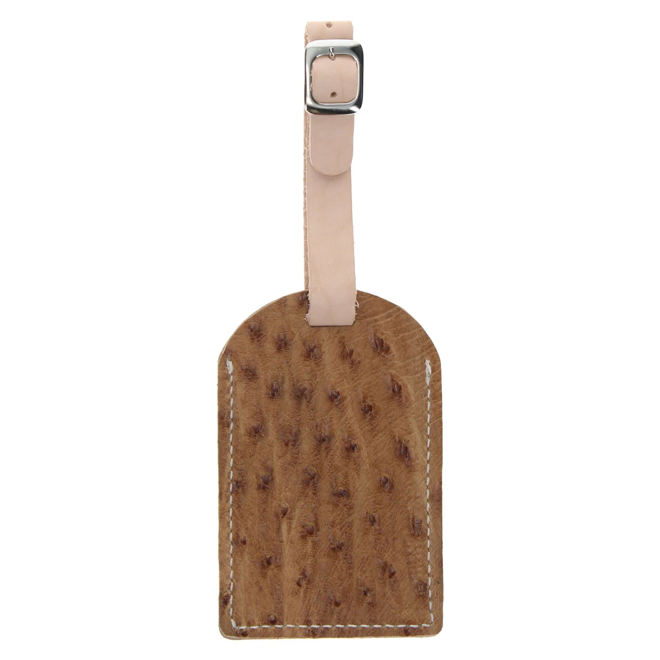 Full Quill Ostrich Luggage Tag