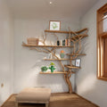 Driftwood Tree Branch Floating Bookshelf, Wall Mounted