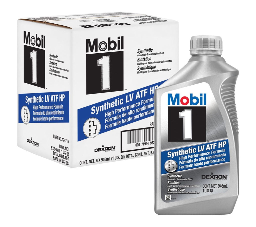 Mobil 1 Synthetic LV ATF HP Automatic Transmission Fluid, 1 QT, 6 Bottle Box