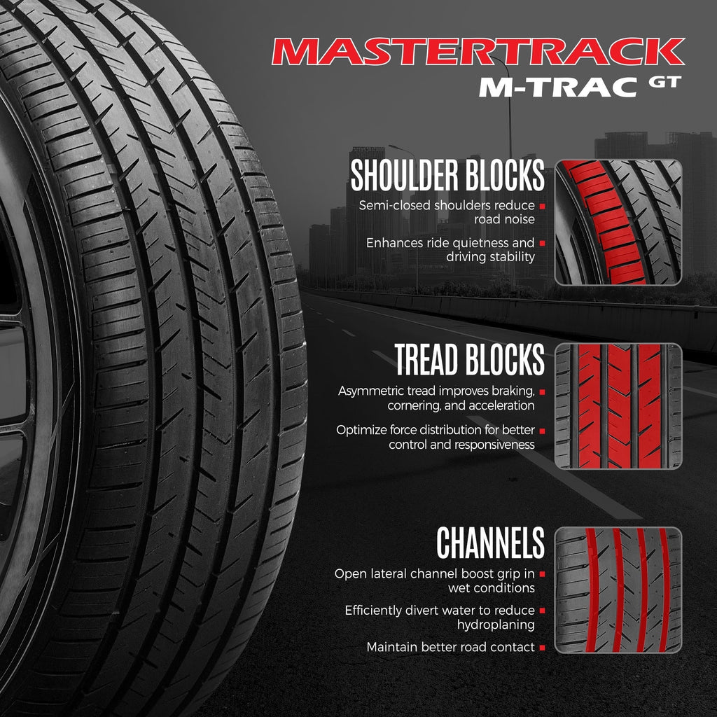 Mastertrack M-TRAC GT High Performance 235/40ZR19 96W XL A/S Passenger Tire 235/40/19 (Tire Only)