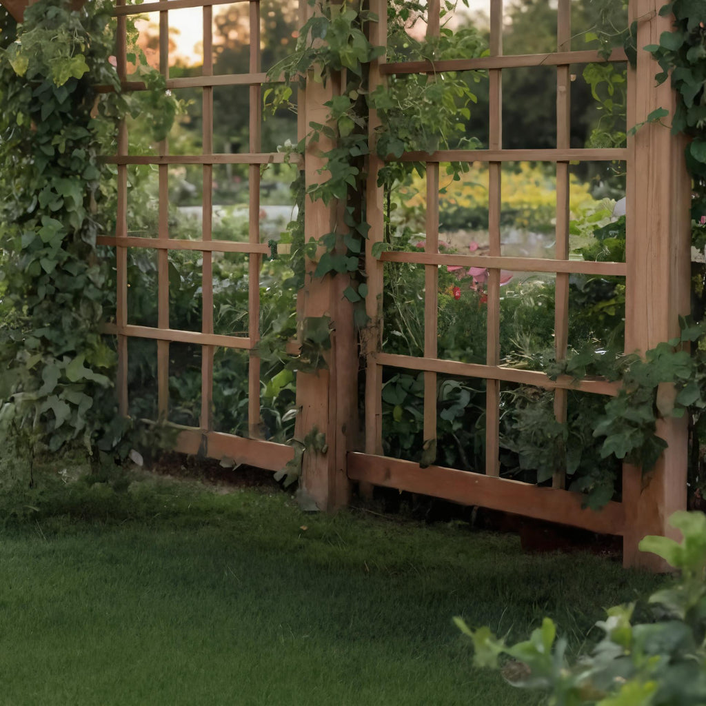 Rustic Solid Wood Garden Pergola Trellis for Patio or Yard - view 2