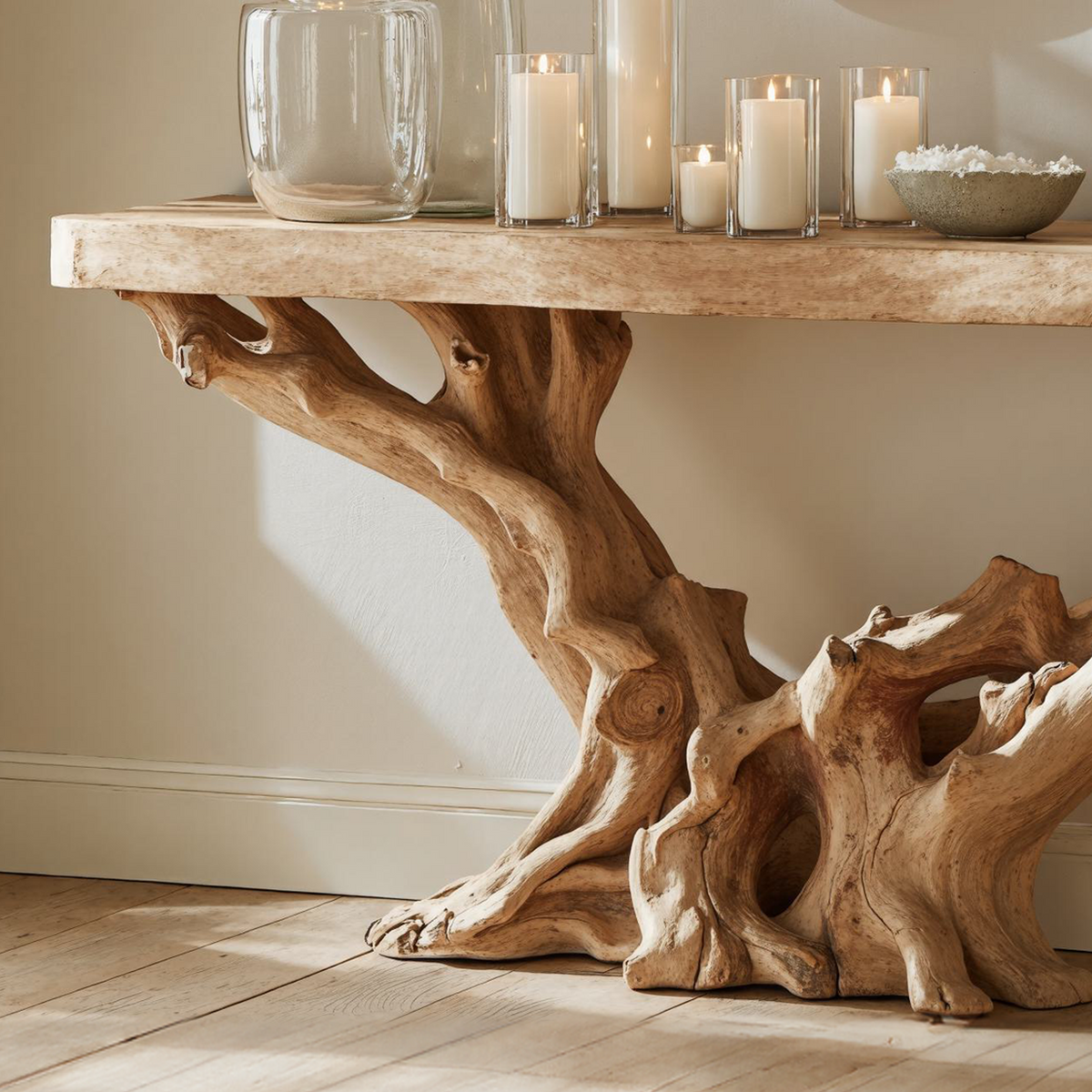 Farmhouse Solid Wood Console Table for Entryway or Hallway - view 2
