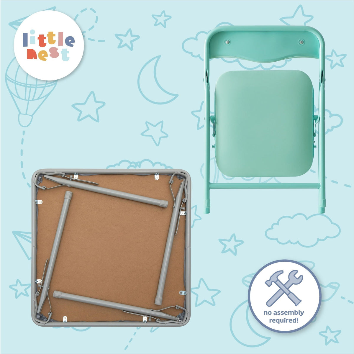 Little Nest Junior Activity Table and Chair Set, 2-Piece