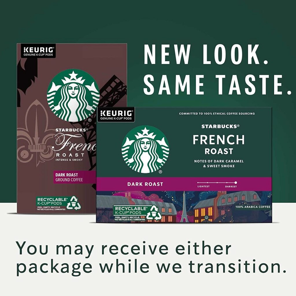 Starbucks French Roast Dark Roast Arabica K-Cup Coffee Pods, 96 Count ...