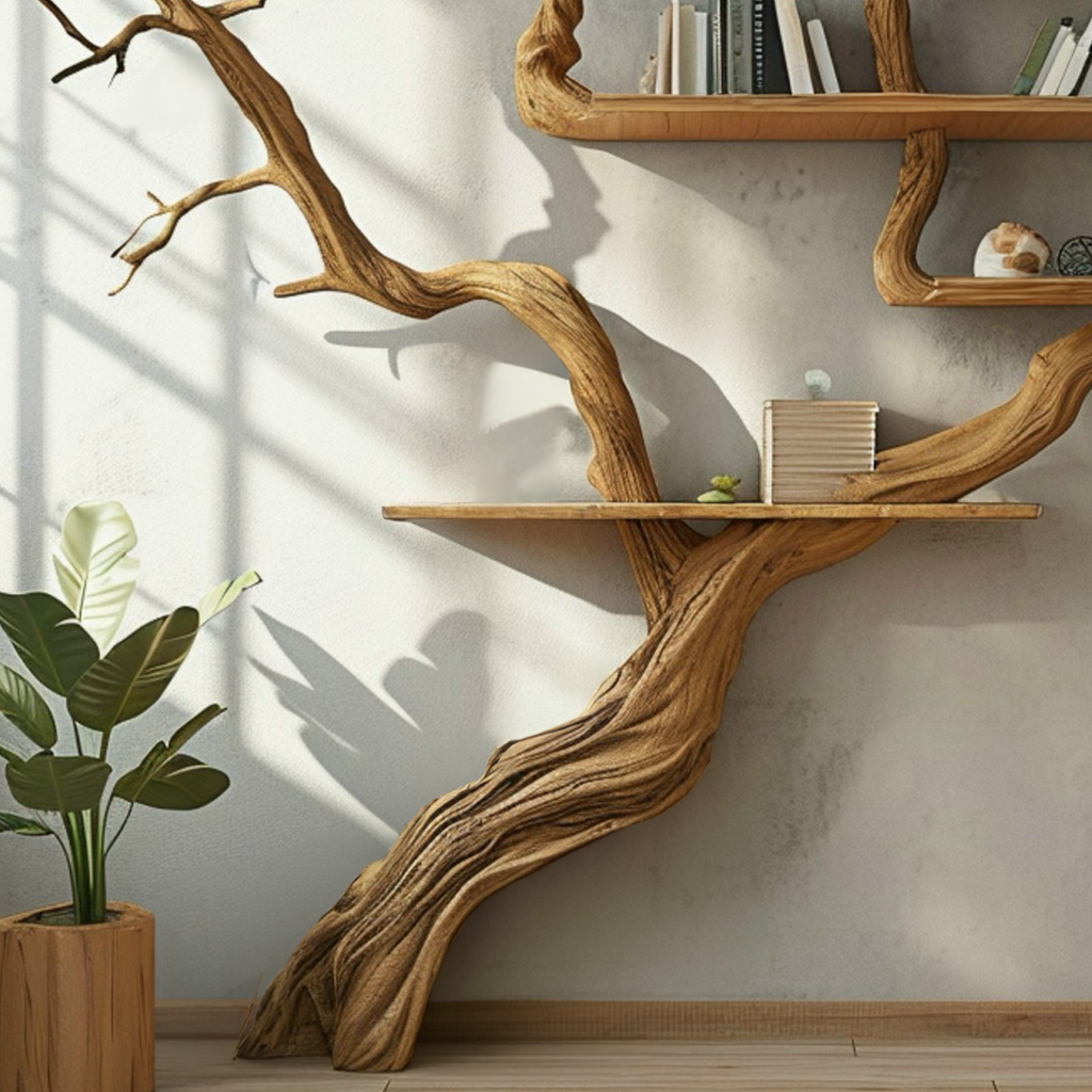 Tree Branch Wall Mounted Floating Bookshelf 80 x 80 Inch - view 5