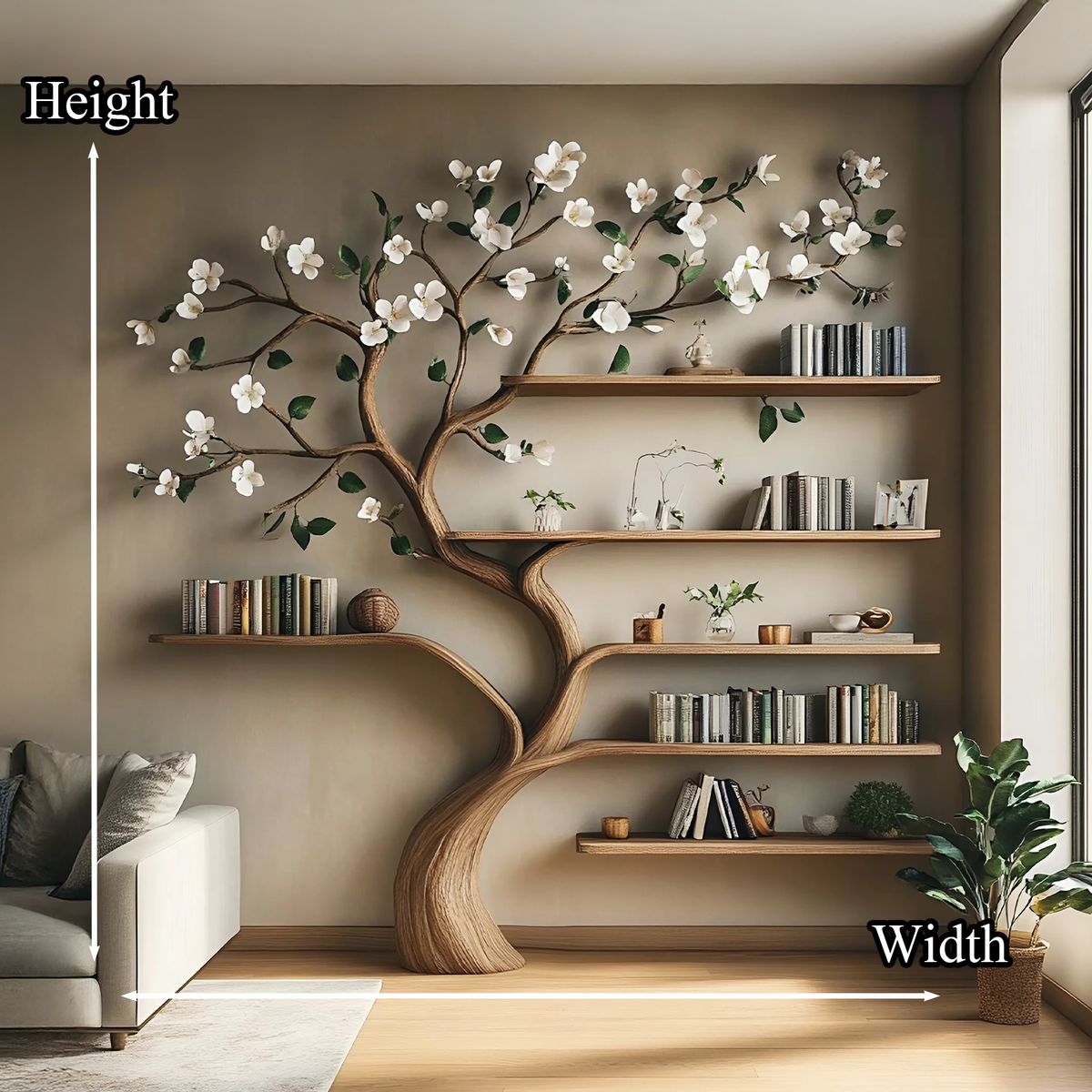 Wooden Corner Bookcase with Open Shelves, 70 Inch, Brown Finish - view 4