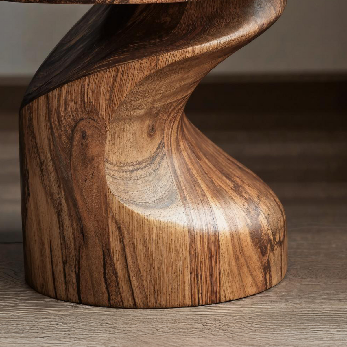 Handcrafted Natural Wood End Table with Oil and Wax Finish - view 4
